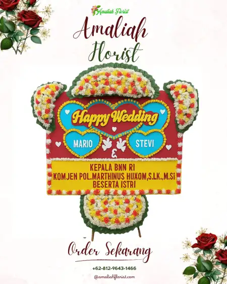 Papan Bunga Pernikahan Praya Timur